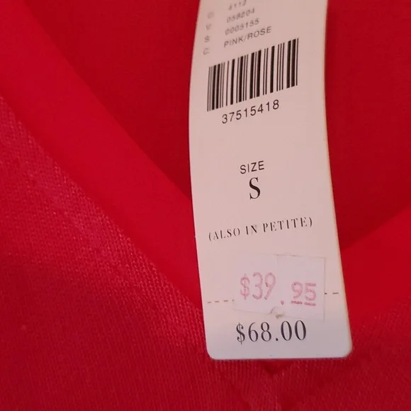 NWT Anthropologie Deletta Long Sleeve Pink Tunic - Picture 4 of 6